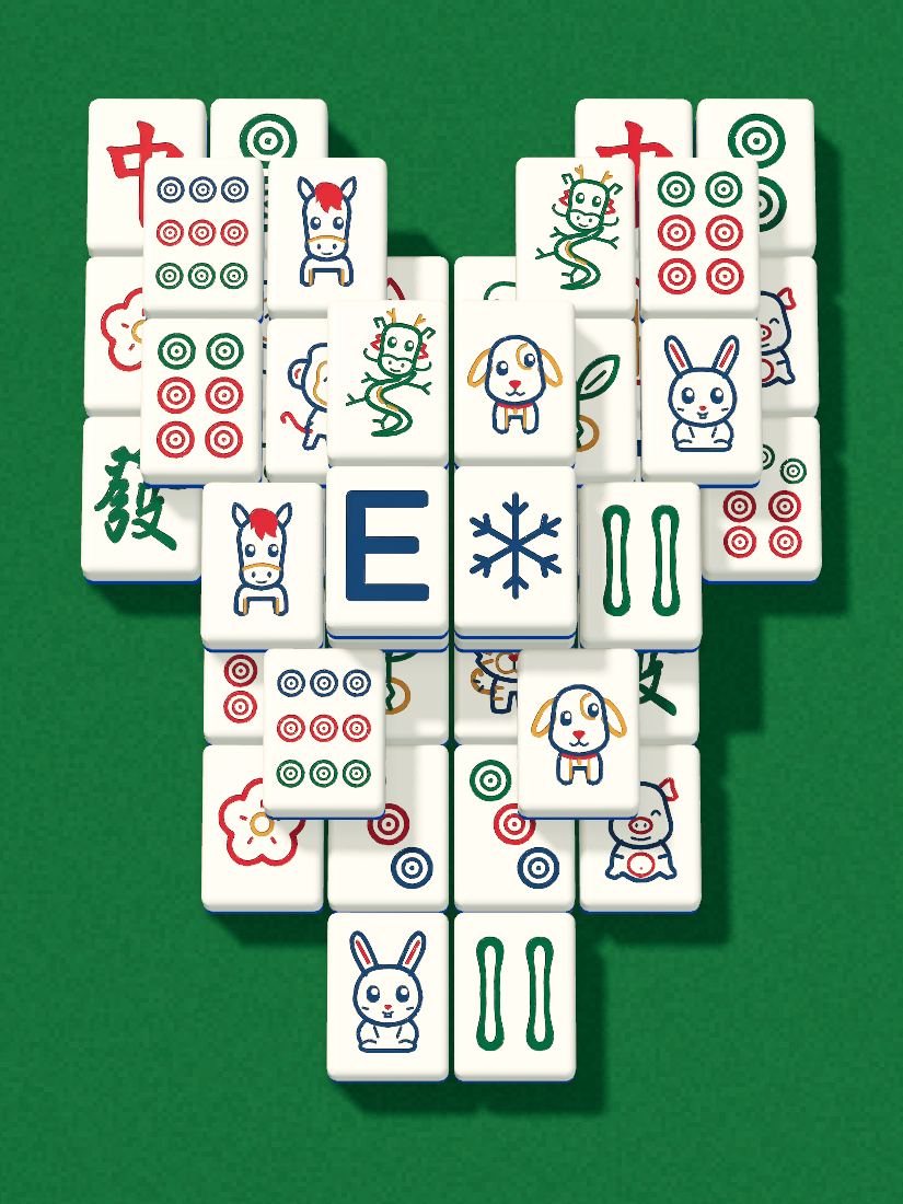 Lucky Heart Mahjong Solitaire layout