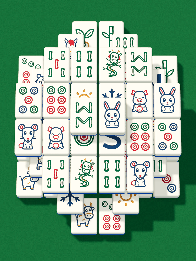 North Star Mahjong Solitaire board